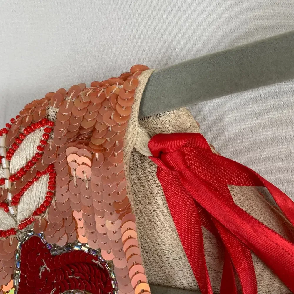 Needle & Thread Tapestry Motif Mini Dress US 6 Rose Gold Sequin Cocktail - Picture 13 of 16